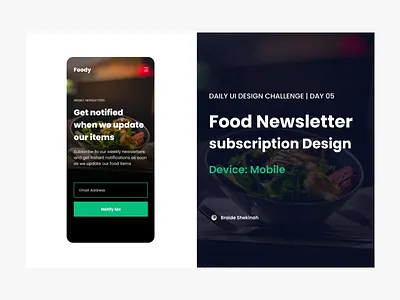 Foody - A place for fresh market foods coming food food app mobile app newsletter