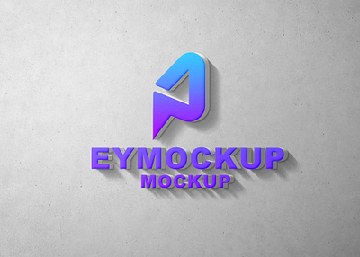 3D Wall Logo Mockup branding business design icon logo mockup ui ux vector web