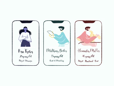 User Personas Illustrations blue dog illustration green humans illustration people illustrations persons pink purple user experience user interviews user personas user profile user research yellow