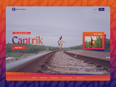 Cantrik Movie Website design film movie ui ux web web design