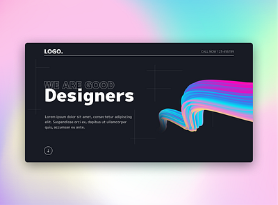 We are good designers. dark ui design gradient illustration landing page modern ui ui design ux vector web design