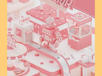 Generator - detail 3d 3d art 3d artist 3d illustrator blender digital art icon icon design idea illustrator isometric like logo logotype machine robot web