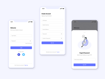 Mobile Login UI app app login dailyui 001 design firstshot illustration login design login form login screen login screen design login ui minimal mobile login ui uichallenge ux