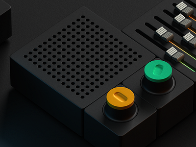 Control Panel 3d 3d art 3d modeling blender blender3d controls design industrial design modeling product design ux