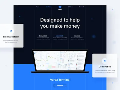 Aurox Landing blockchain crypto cryptocurrency design digital ethereum ethworks ui user experience ux