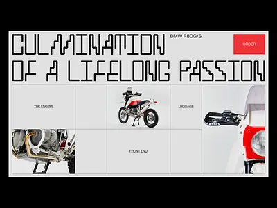 r80g/s design landing minimalist ui web