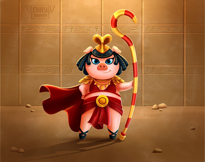 Queen of Egypt 2d ancient art artist book cg character cover game game art illustration illustrations mascot promo