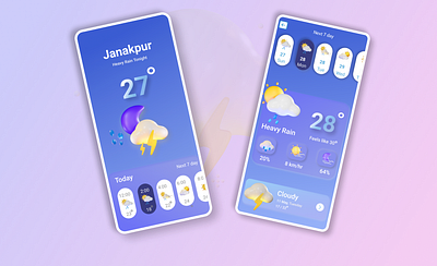 Weather App Design branding design dk weather 3d weather app weather forecast weather widget