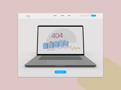day #8 daily UI - 404 Page 3d art 404 error page 404 page app dailyui design figma inception landingpage minimal ui ux