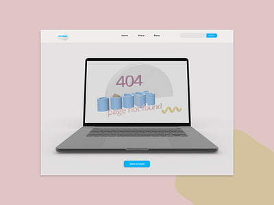 day #8 daily UI - 404 Page 3d art 404 error page 404 page app dailyui design figma inception landingpage minimal ui ux