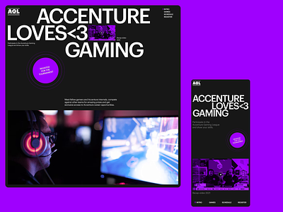 Accenture Gaming League accenture design interface typography ui ux website