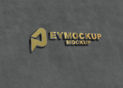 Golden 3D Logo Mockup branding business design icon logo mockup ui ux vector web