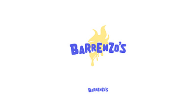 Barrenzos drink fast food lettering logo logo design pizza