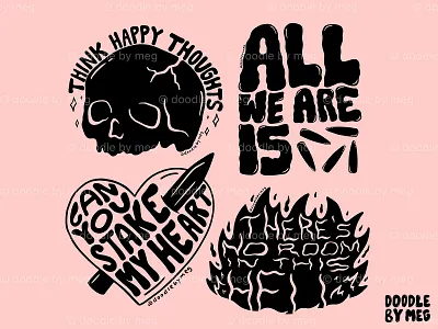 My Chemical Romance Flash Tattoos design drawing emo flash sheet flash tattoo illustration lettering mcr my chemical romance procreate quote tattoo tattoo art tattoo design typography vintage