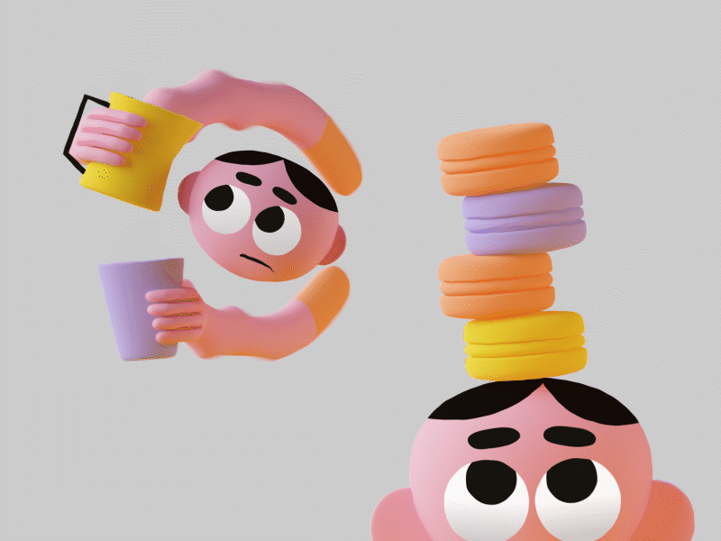 Snacking Circumstances 2 animated animated gif animation illustration mograph
