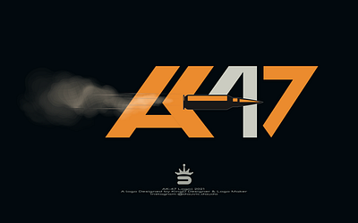 Ak47 logo branding design logo