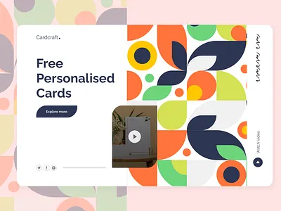 Personalised Card Portal Landing Page cards design desktop dribbble figma figma design figmadesign landing page minimal patterns ui ux web website