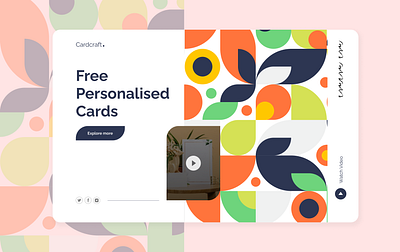 Personalised Card Portal Landing Page cards design desktop dribbble figma figma design figmadesign landing page minimal patterns ui ux web website