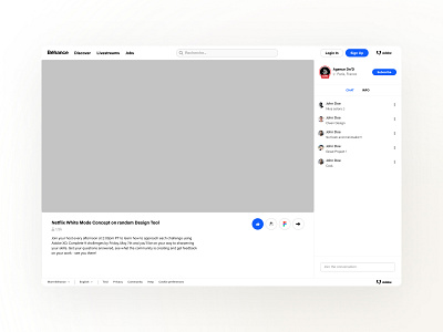 Behance • Livestream Mockup agence behance desktop dnd figma free freebies mockup profil project ressource sketch template uidesign uiux user