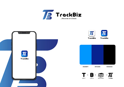 TrackBiz App Logo Designed by Victor Designz brand identity logo logodesign logomark mobile app uiux