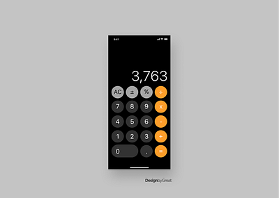 Calculator (iPhone) daily ui dailyui design product design ui ui design uiux ux web website