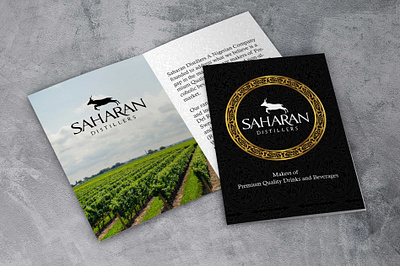 Saharan Distillers - Brochure Booklet booklet design brand design branding brochure design brochure mockup design graphic design graphicdesign print design