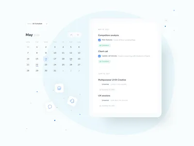 Schedule_modal calendar checkbox clean data dropdown icons interface modal modal window muzli product saas shadow tag ux