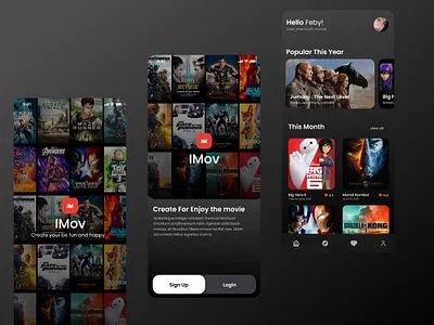 IMovie - create your be fun and happy app branding design graphic design ui ux