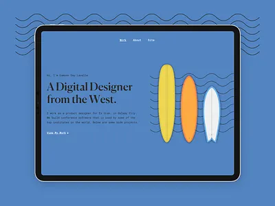 Portfolio Redesign 2021 illustration surf surfing typogaphy website