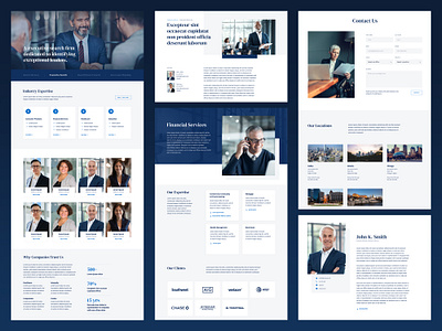Searching agency blue branding corporate design executive office studio ui ux website