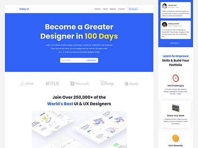 Daily 100. Redesign of Landing Page daily daily 100 challenge daily ui dailyui dailyuichallenge trend trending trends trendy ui ui ux ui design uidesign uiux ux ux ui ux design uxdesign uxui