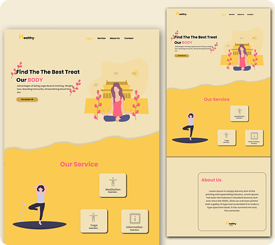 Landing page UI Web - Healthy. design ui web