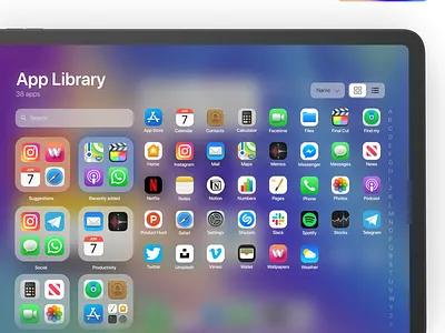 App Library - iPadOS 15 app library ios15 ipados15 ipadpro wwdc wwdc2021 wwdc21