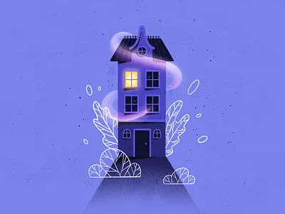 House #2 architecture art artwork building casper colorful design flat ghost graphic design home house house illustration illustration illustration art illustrator modern monochrome plants procreate