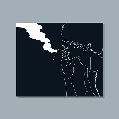 Smoker Sketch Illustration art artist artwork design figma graphic design illustration illustrator sketch