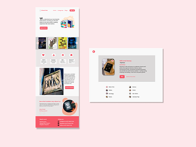 E-book website's Landing and category page application design category page design e book landing page design landing page ui ui uidesign ux ux deisgn website concept website design
