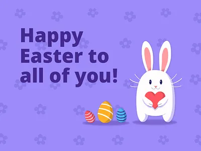 Easter Card bunny character concept digital drawing flat design gradient illustration sketch ui vector