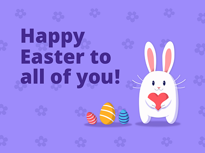 Easter Card bunny character concept digital drawing flat design gradient illustration sketch ui vector