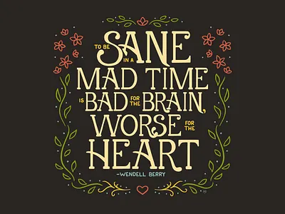 Mad Times design illustration lettering quote quote art