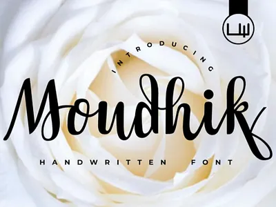 Moudhik Font beautiful font branding chic cover design font handwritten font invitation luxury design script stylish typeface typography