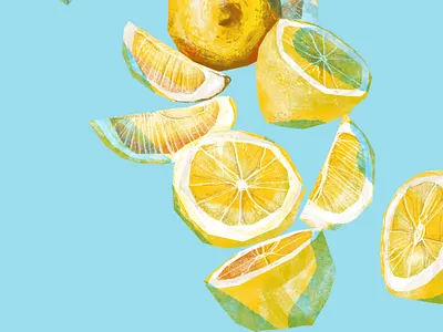++ design funny illustration lemon summer web yellow