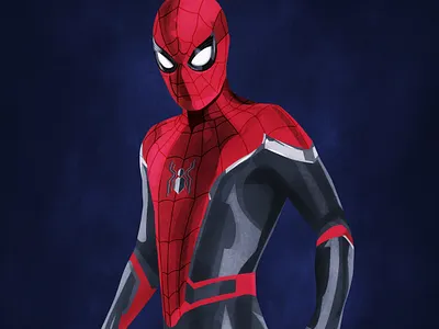 Spidey fanart illustration marvel photoshop spider man vector