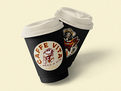 Caffe Vita Stickers arizona caffe vita coffee coffee shop collection cowboy cowgirl cup desert music pinky up rose sticker sticker pack traditional western