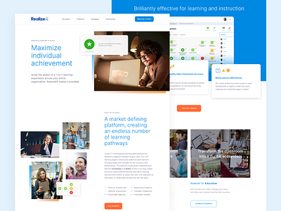 Realizeit Landing Page homepage landing page landing page design web design website