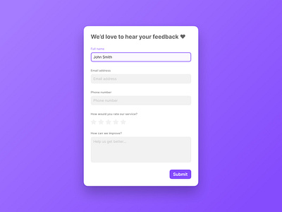 Form - DailyUI 082 card daily ui design form form design form submission minimal ui web