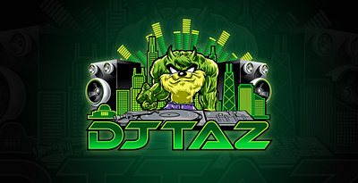 DJ TAZ Logo Design adobeillustrator branding characterdesign design graphic design illustration logo logodesign vector