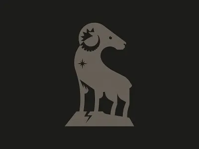 Mouflon animals branding design flat goat icon illustration illustrator logo minimal mouflon mountine goat vector