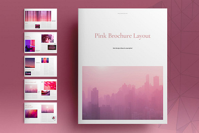 Pink Brochure Layout a4 adobe catalog clean editorial editorial layout fashion indesign lookbook magazine minimalist modern photography portfolio print printable professional template us letter usletter