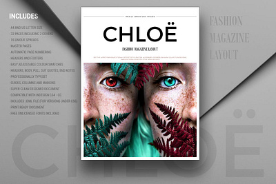 CHLOË | FASHION MAGAZINE a4 adobe catalog clean editorial editorial layout fashion indesign lookbook magazine minimalist modern photography portfolio print printable professional template us letter usletter