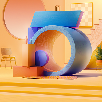 5 • 36 days of type 36daysoftype 36daysoftype08 cinema4d illustration type